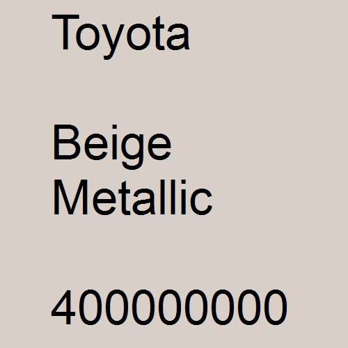 Toyota, Beige Metallic, 400000000.